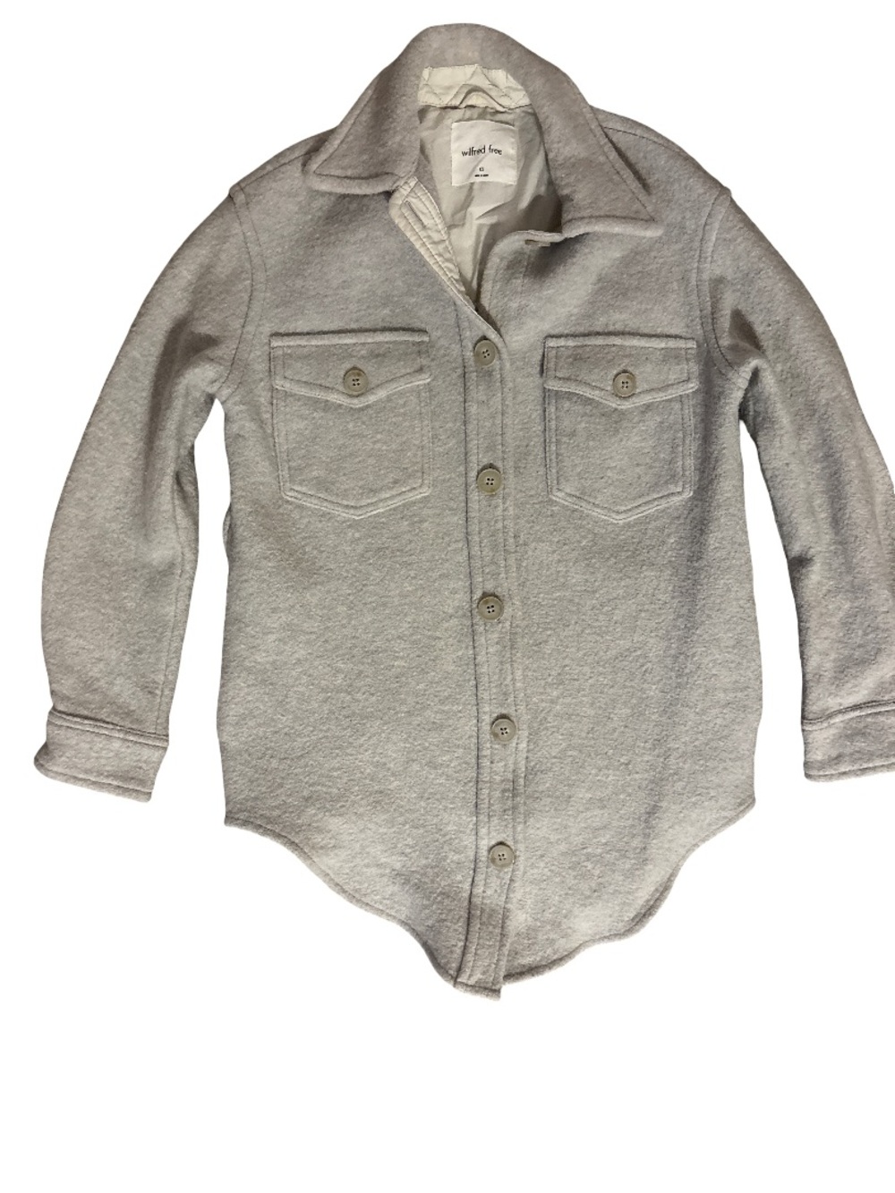 Wilfred Light Gray Button-Down Women's Shacket